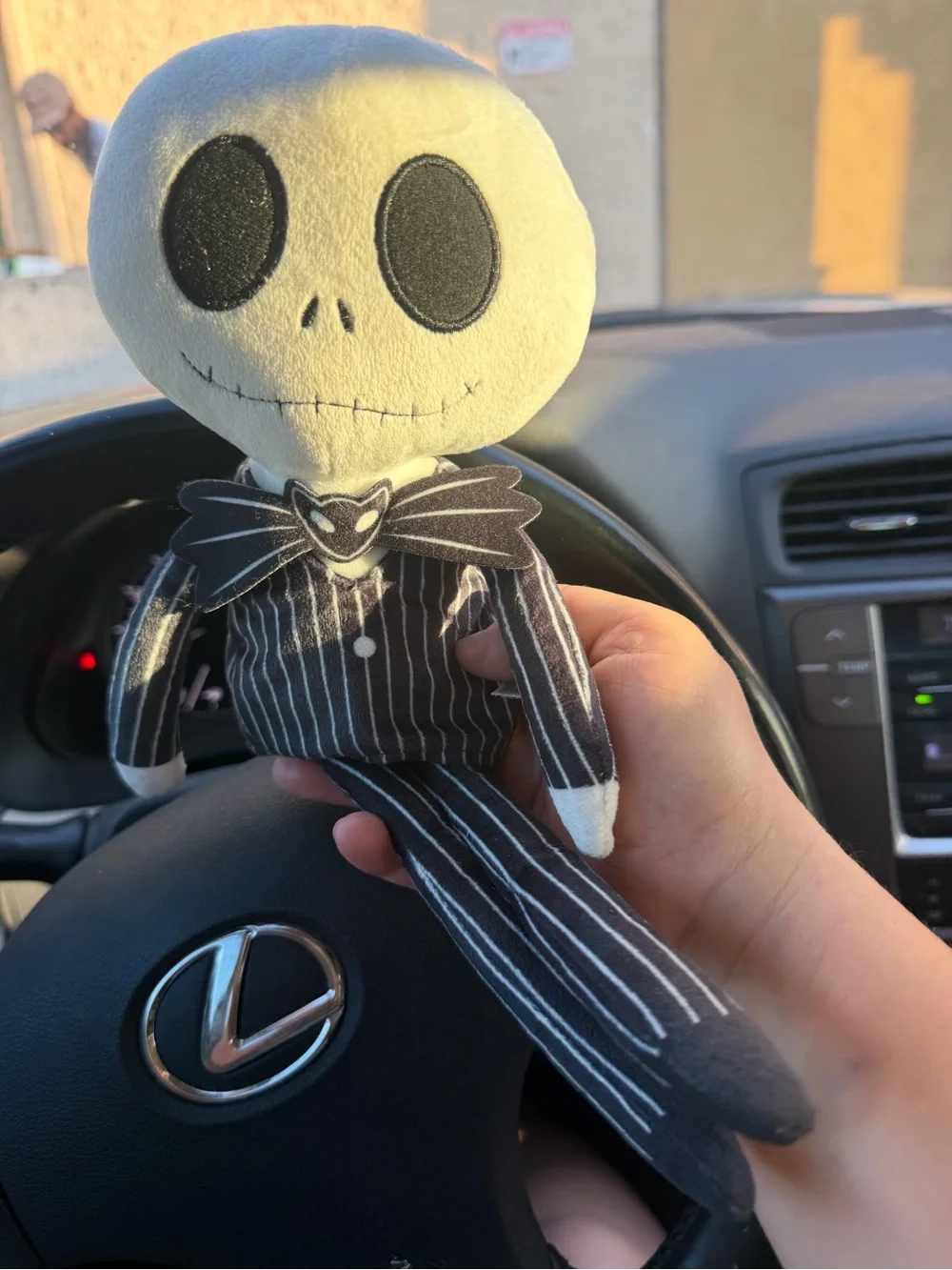 Disney Jack Skellington Plush - Black & White Pinstripe